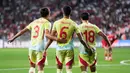Hasil ini membuat Spanyol meraih enam poin dari dua laga dan kini ada di posisi puncak klasemen Grup E. Sementara itu Turki ada di posisi ketiga dengan raihan tiga poin dari jumlah laga yang sama. (AP Photo/Khalil Hamra)