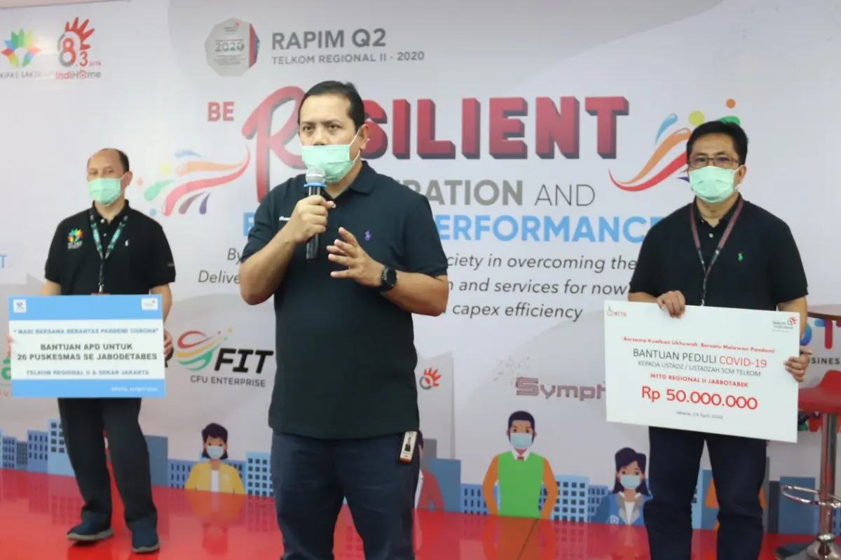 Tanggap Bencana, Telkom Regional II Salurkan Donasi ke Rumah Sakit Rujukan Covid-19