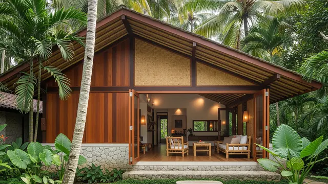 Desain Rumah Mungil Tropis yang Terasa Luas dan Sejuk