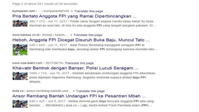 Gambar Tangkapan Layar Penelusuran Foto dengan Google Reverse Image