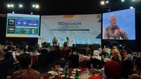 Bakal Calon Presiden Ganjar Pranowo dalam Sarasehan 100 Ekonom Indonesia, di Jakarta, Rabu (8/11/2023). (arief/Liputan6.com)