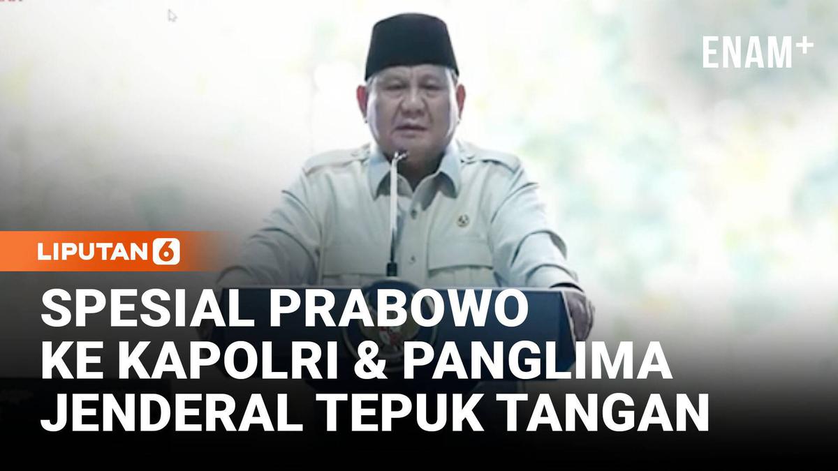 Prabowo Beri Bintang 'Spesial' Kapolri &amp; Panglima TNI, Jenderal Ramai Tepuk Tangan