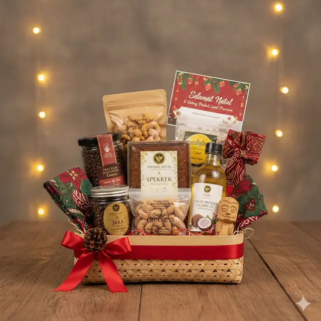 Hampers natal unik (Foto: Gemini AI)