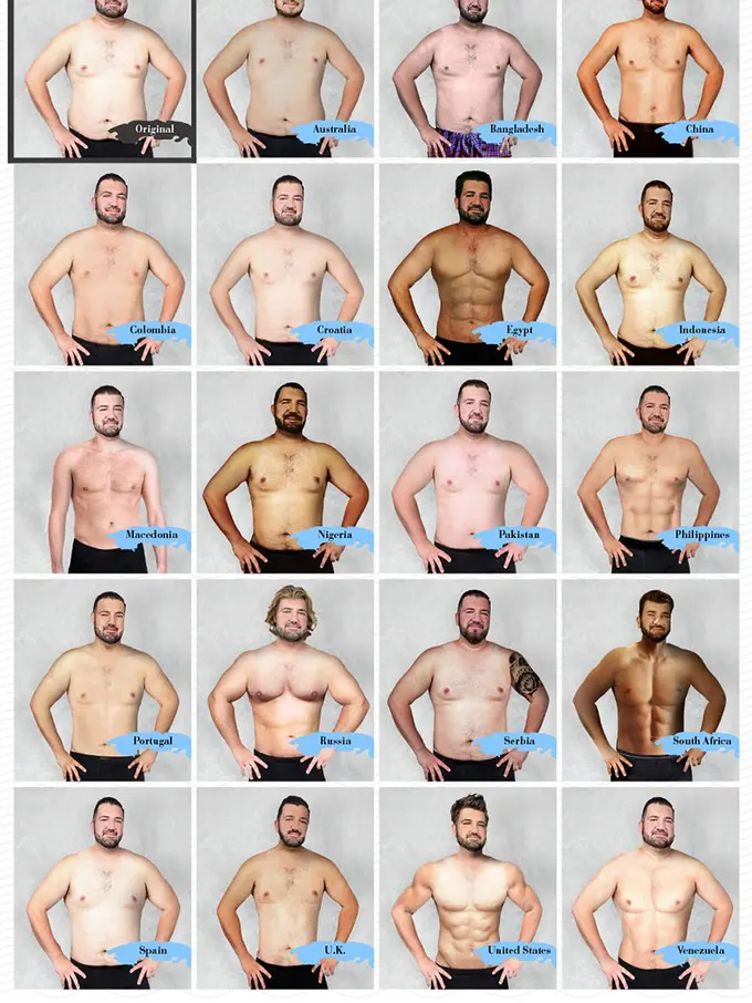 10 Standar Ideal Tubuh Pria dari Berbagai Negara, Indonesia Ada!