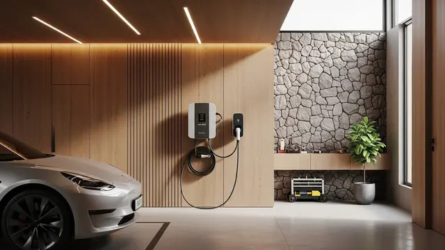 Cara Menata Area Charger Mobil Listrik agar Tetap Estetik dan Rapi/AI Generated