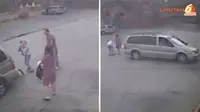 [VIDEO] Bayi Tertabrak dan Terseret Mobil yang Sedang Parkir