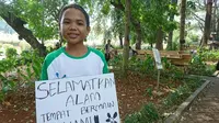 Bocah asal Bali yang kini duduk di kelas 6 SD, I kadek Bayu Saputra, berhasil mengajak 650 anak untuk terlibat aktif dalam bank sampah. (Liputan6.com/Dinny Mutiah)