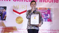 Influencer Dokter Wahyu Triasmara meraih rekor MURI pada April 2022. (Foto: Dok. Koleksi Pribadi Wahyu Triasmara)