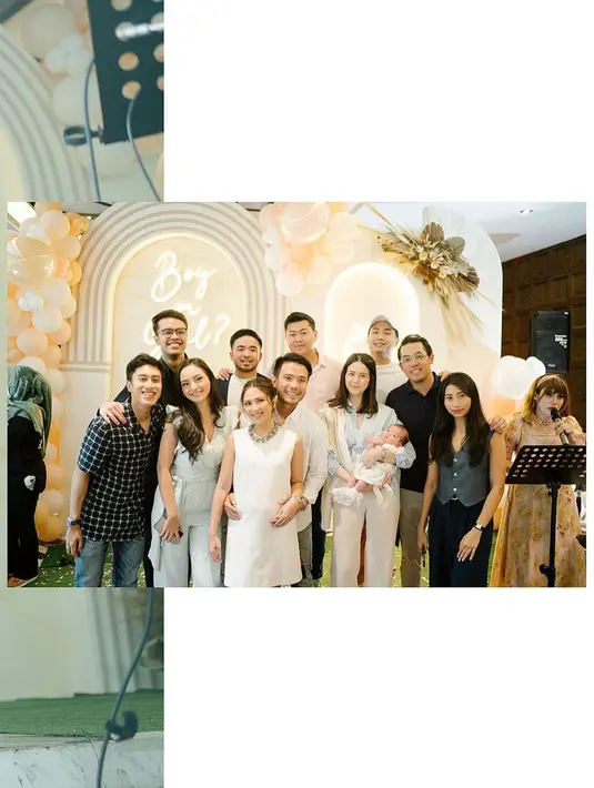 Yakup sebagai calon ayah tampak memecahkan balon warna merah muda. Yang menandakan anak pertama pasangan ini diprediksi perempuan. [Instagram/jscmila]