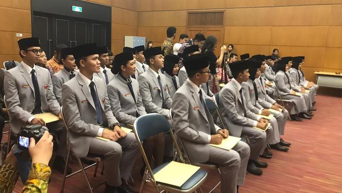 Pelepasan Peserta Program Kapal Pemuda Asia Tenggara ke-46, Kemaritiman, di Kedutaan Besar Jepang untuk Indonesia, Jakarta Pusat (Aqilah Ananda Purwanti).