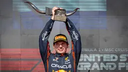 Hasil ini juga melengkapi dominasi Max Verstappen di F1 GP Amerika Serikat 2025. Sebelumnya, Max Verstappen memenangi sprint race, serta menjadi yang tercepat di sesi kualifikasi. (Jim WATSON/AFP)
