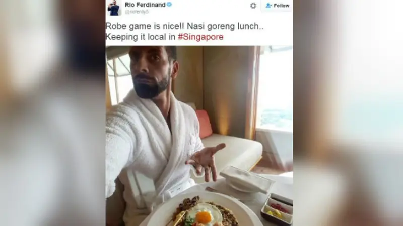 Rio Ferdinand tuai kontroversi usai unggah foto nasi goreng 