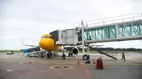 Scoot Airlines melakukan penerbangan perdananya dengan rute Balikpapan-Singapura pada Jumat (27/1/2023) sore.