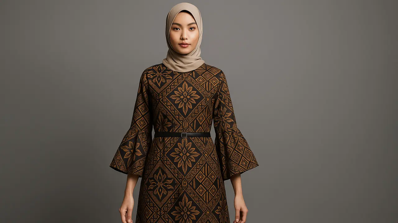 7 Model Baju Batik Lengan Terompet, Tampil Anggun dan Kekinian
