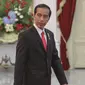 Presiden Jokowi bersiap menyambut kedatangan Ketua Parlemen Tiongkok Yu Zhengsheng di Istana Merdeka, Jakarta, Senin (27/7/2015). Kedatangan Yu Zhengsheng untuk membahas investasi Tiongkok dan kerja sama di bidang kelautan. (Liputan6.com/Faizal Fanani)