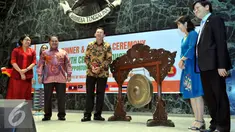 Gubernur DKI Jakarta, Basuki Tjahaja Purnama membuka acara Gala Dinner dan Ceremony The ASEAN Youth Creative Industry Fair (AYCIF), Balai Kota, Jumat (28/8/2015) (Liputan6.com/Panji Diksana)