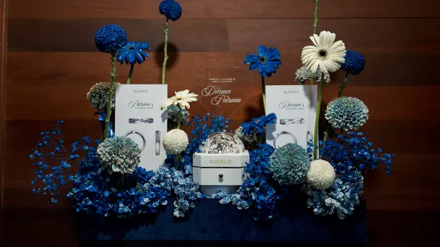 Detail Cincin Pernikahan Cucu Soeharto Darma Mangkuluhur dan Patricia Schuldtz, Desain Infinity dengan Sematan Berlian