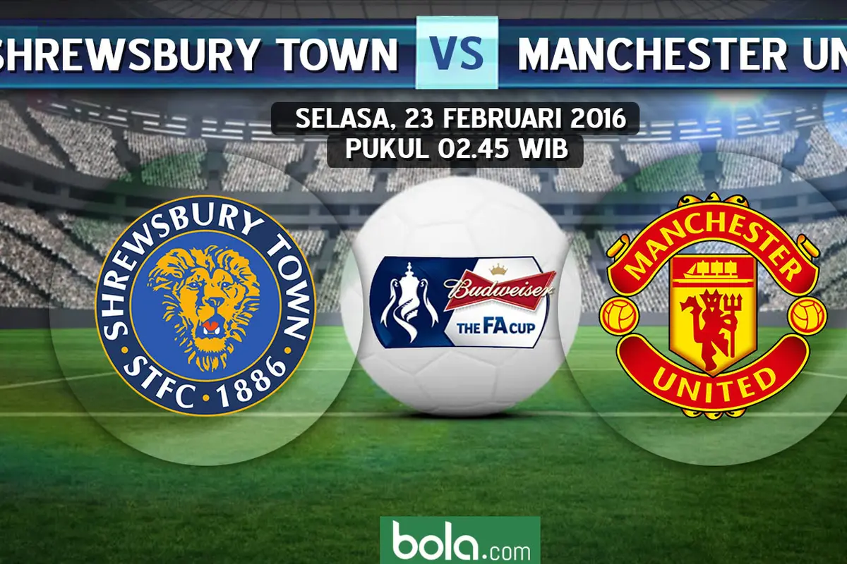 Shrewsbury Town vs Manchester United (bola.com/Rudi Riana)