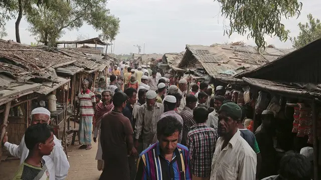 Warga muslim Rohingya di kamp pengungsian di Bangladesh