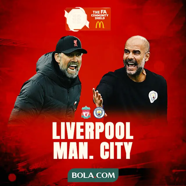 Community Shield - Duel Pelatih - Liverpool Vs Manchester City