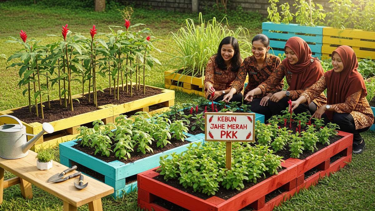 8 Ide Kebun Jahe Merah di Pekarangan untuk Ibu-ibu PKK, Ciptakan Lingkungan Asri dan Produktif