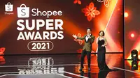 Pengumuman pemenang dari 5 kategori pada Shopee Super Awards 2021 di acara Shopee 12.12 Birthday Sale TV Show. (Foto:Dok.Shopee)