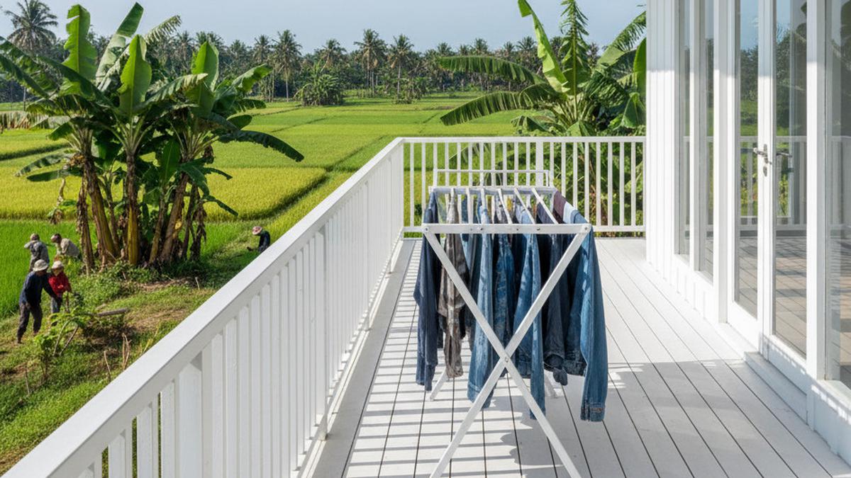 10 Inspirasi Rumah dengan Balkon Luas Cocok untuk Jemuran, Rapi dan Estetik