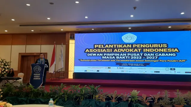 Pelantikan Pengurus Asosiasi Advokat Indonesia (AAI) Dewan Pimpinan Pusat dan Cabang masa jabatan 2022-2027