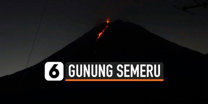 VIDEO: Gunung Semeru Kembali Luncurkan Lava Pijar Sejauh 11 Km