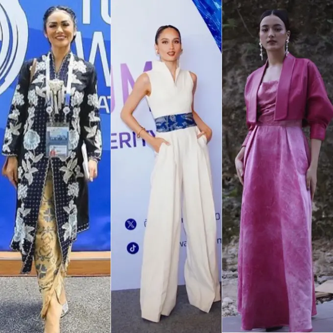 Potret Cinta Laura, Krisdayanti, dan Mawar Eva di World Water Forum Bali