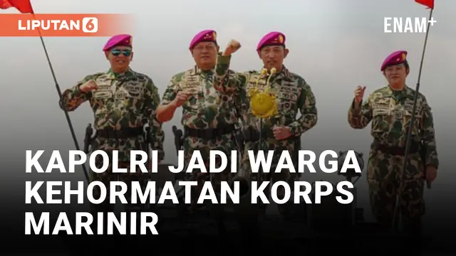 VIDEO: Kapolri Listyo Sigit Diangkat Jadi Warga Kehormatan Korps Marinir