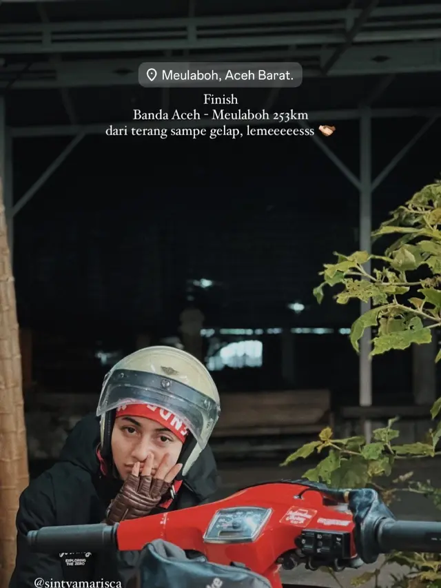 7 Potret Sintya Marisca Pakai Hijab saat Touring Vespa di Aceh, Tuai Sorotan