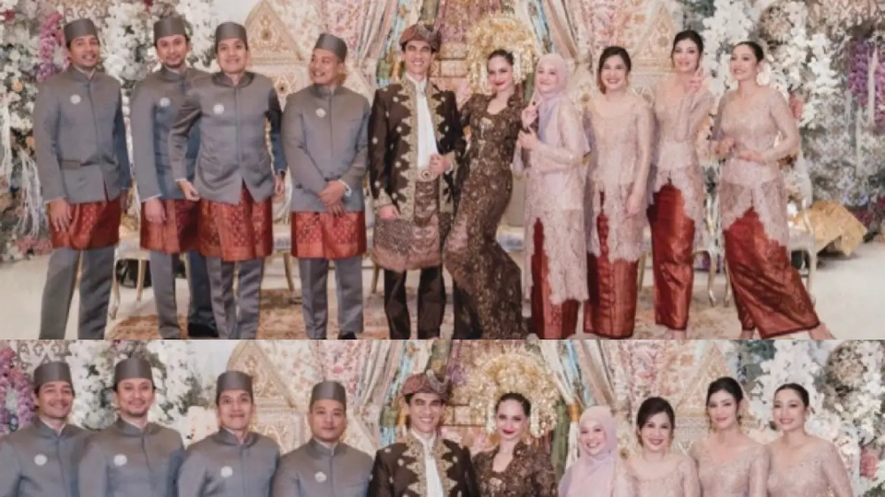 Penampilan Desta dan Natasha Rizky di pernikahan Enzy