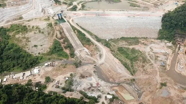 Proyek Bendungan Bintang Bano di Kecamatan Brang Rea, Kabupaten Sumbawa Barat, Nusa Tenggara Barat (NTB).