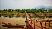 Jembatan Apung Penghubung Mojokerto-Sidoarjo. (Suarasurabaya.net/Istimewa)