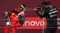 Carlos Sainz Jr Juara F1 GP Inggris 2022 (AFP)