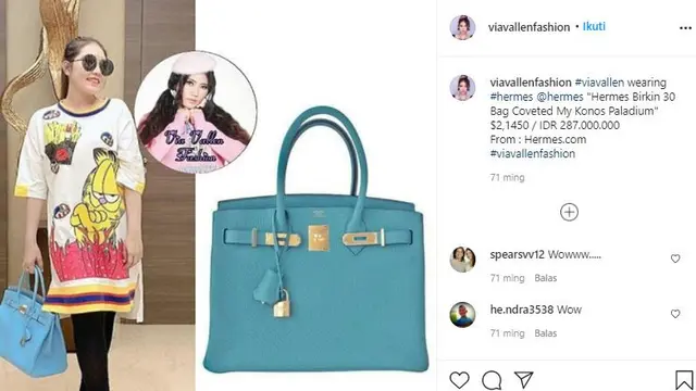 6 Koleksi Tas Mewah Via Vallen, Ada yang Ditaksir Ratusan Juta