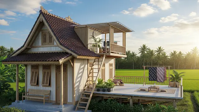Model Rumah Sederhana Tapi Mewah yang Cocok untuk Lahan Kecil/ Ilustrasi AI