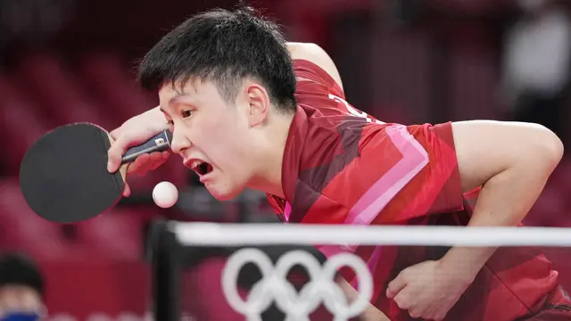 Foto: Ragam Ekspresi Lucu nan Keren Atlet Tenis Meja di Olimpiade Tokyo 2020