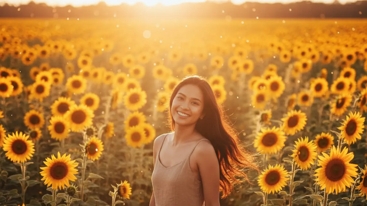 Prompt Gemini AI Foto Dikelilingi Bunga. Gemini