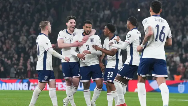 Foto: Reece James Cetak Gol Tendangan Bebas Ala David Beckham, Inggris Lumat Latvia di Kualifikasi Piala Dunia 2026