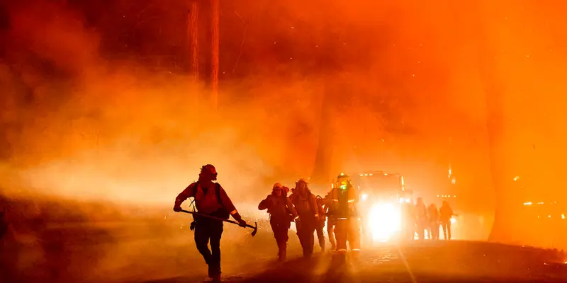 Perjuangan Petugas Padamkan Kebakaran Hutan di California