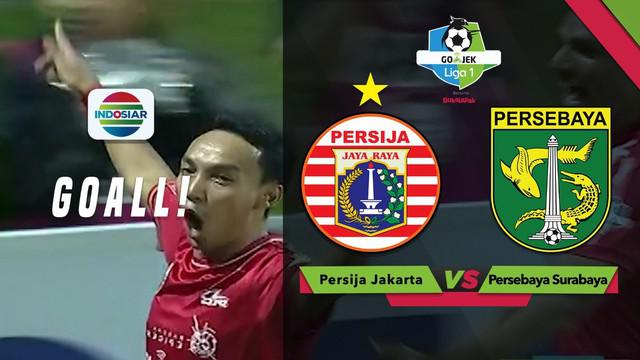 Novri Setiawan mencetak gol penyeimbang saat Persija menghadapi Persebaya pada menit ke-50 berkat kejeliannya membaca arah bola.