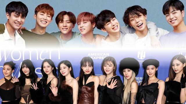 Potret grup senior K-pop iKON dan TWICE