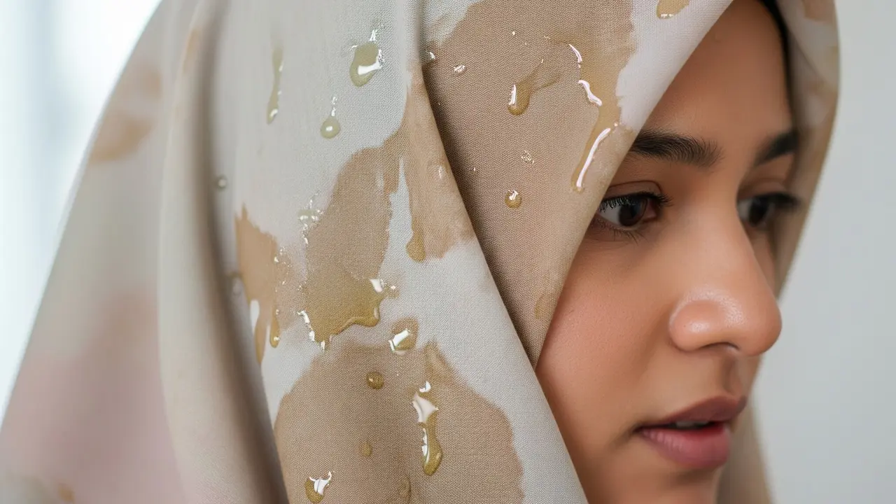 Cara Menghilangkan Noda Minyak di Jilbab