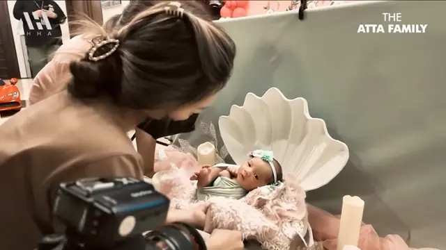 Pemotretan Azura, putri kedua Atta Halilintar dan Aurel Hermansyah. (Foto: YouTube/AH)