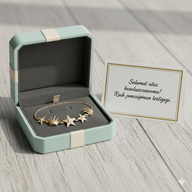 Gelang Emas untuk Hadiah Kelulusan yang Elegan. Gemini