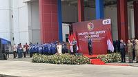 Gubernur Jakarta Pramono Anung resmi membuka kegiatan Jakarta Fire Safety Challenge. (Liputan6.com/Winda Nelfira)