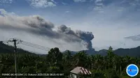 Gunung Dukono Erupsi Rabu Pagi 26 Maret 2025, Kolom Abu Capai 1.100 Meter
