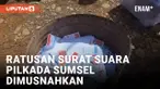KPU PALI MUSNAHKAN RATUSAN SURAT SUARA PILKADA SUMSEL DAN KABUPATEN PALI